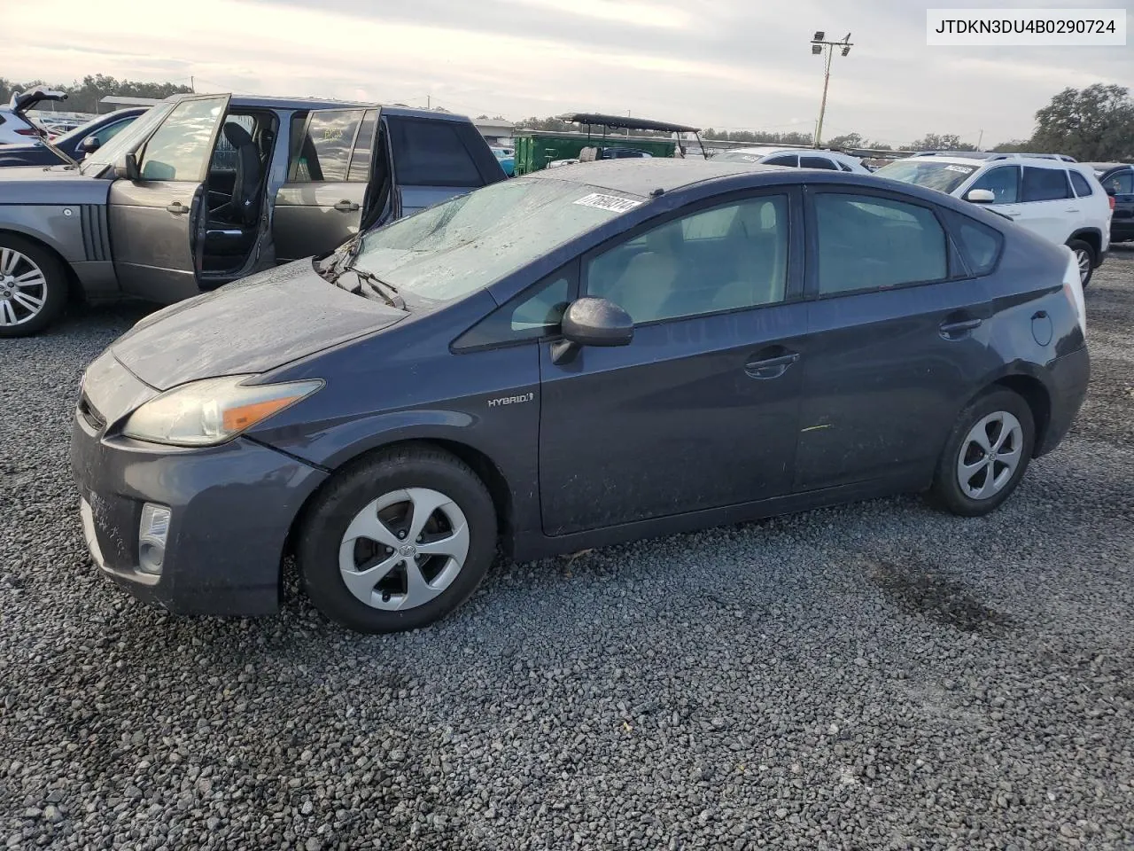 2011 Toyota Prius VIN: JTDKN3DU4B0290724 Lot: 77690314