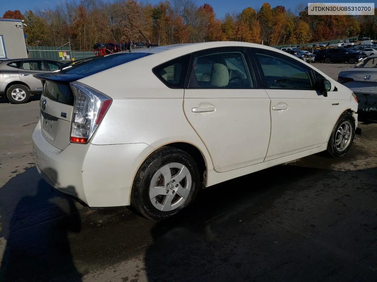 2011 Toyota Prius VIN: JTDKN3DU0B5310700 Lot: 77865524