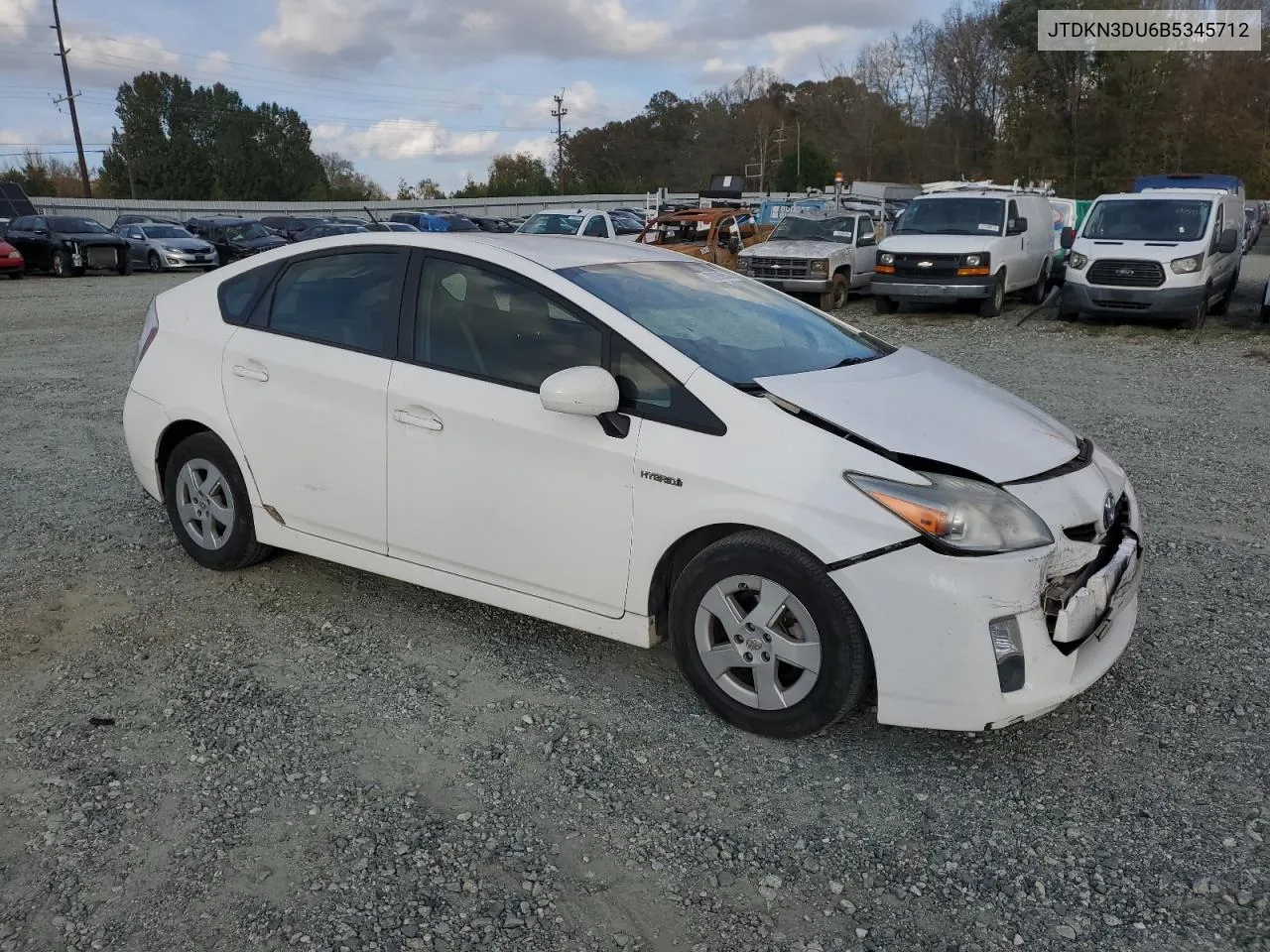 2011 Toyota Prius VIN: JTDKN3DU6B5345712 Lot: 79226934