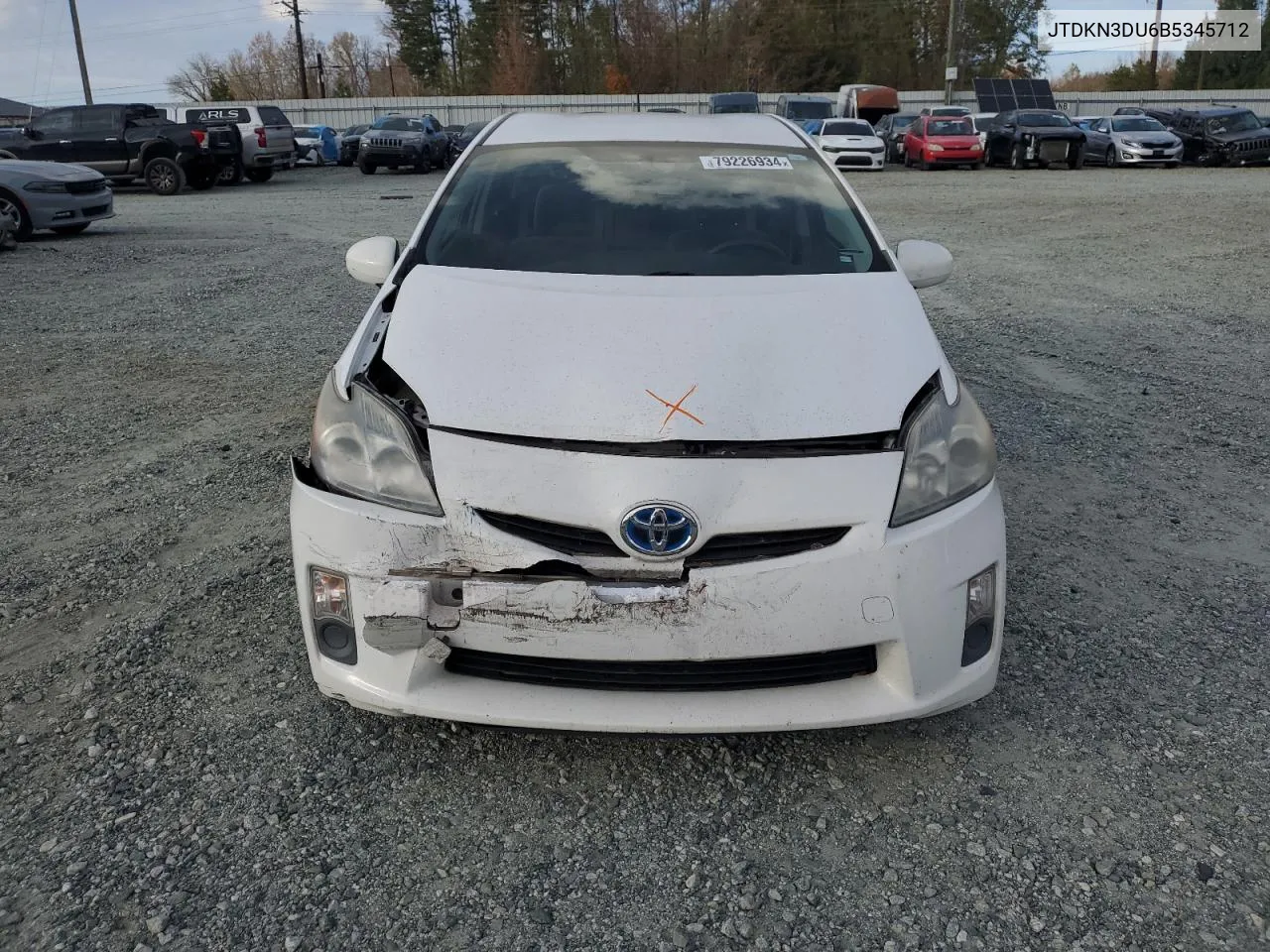 2011 Toyota Prius VIN: JTDKN3DU6B5345712 Lot: 79226934