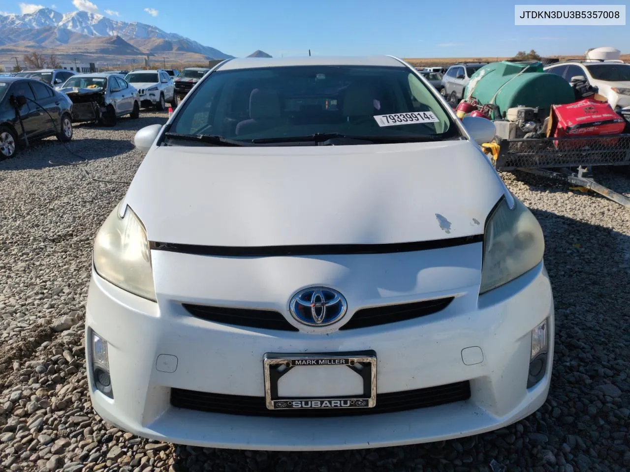 2011 Toyota Prius VIN: JTDKN3DU3B5357008 Lot: 79339914