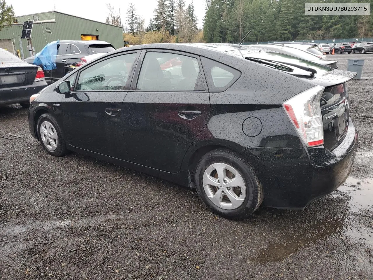 2011 Toyota Prius VIN: JTDKN3DU7B0293715 Lot: 79655434