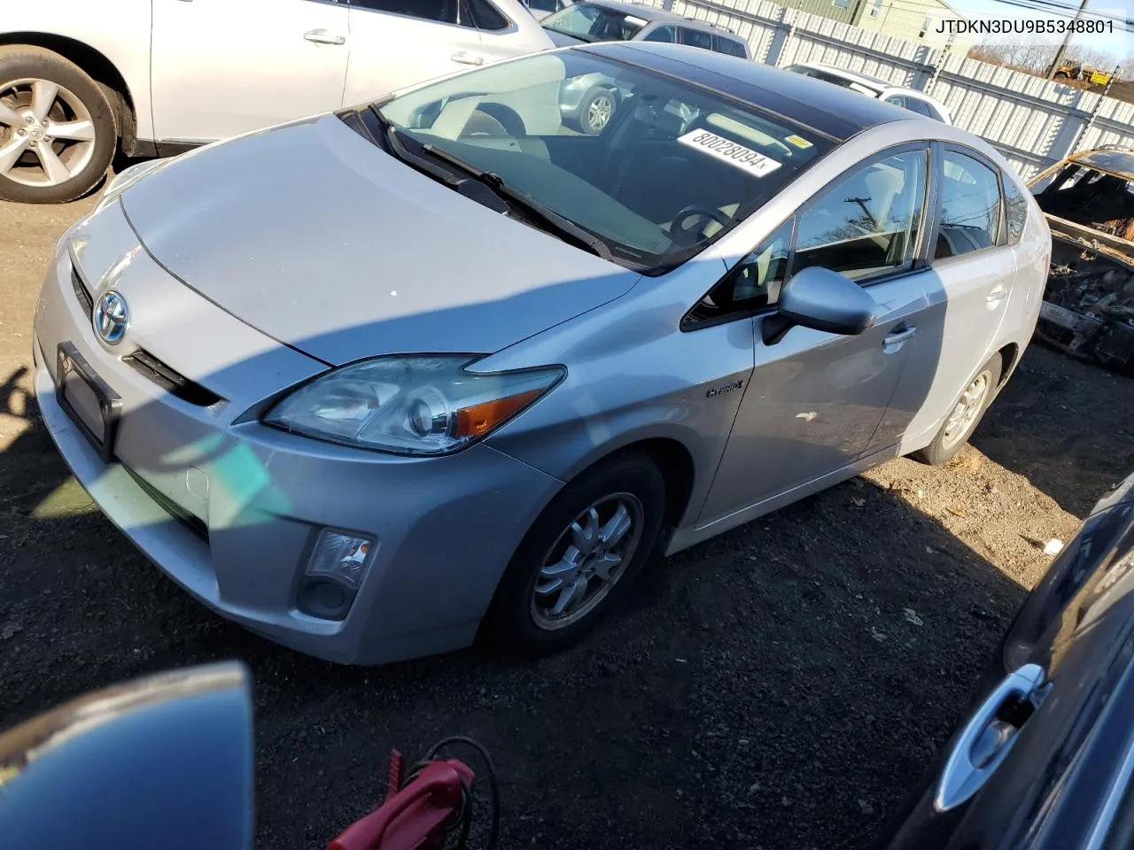 2011 Toyota Prius VIN: JTDKN3DU9B5348801 Lot: 80028094