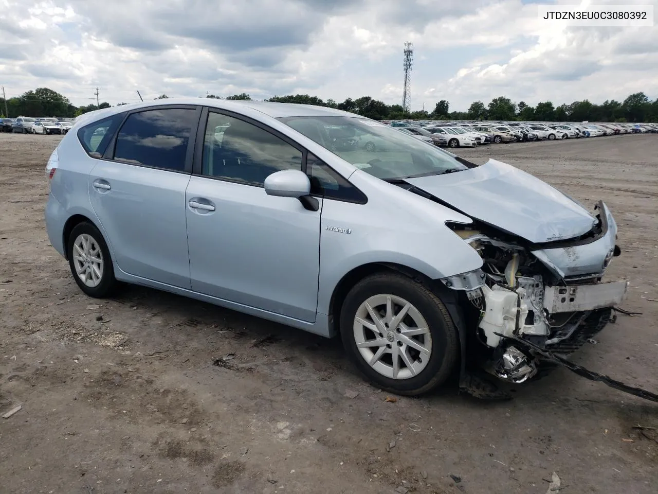 2012 Toyota Prius V VIN: JTDZN3EU0C3080392 Lot: 58741444