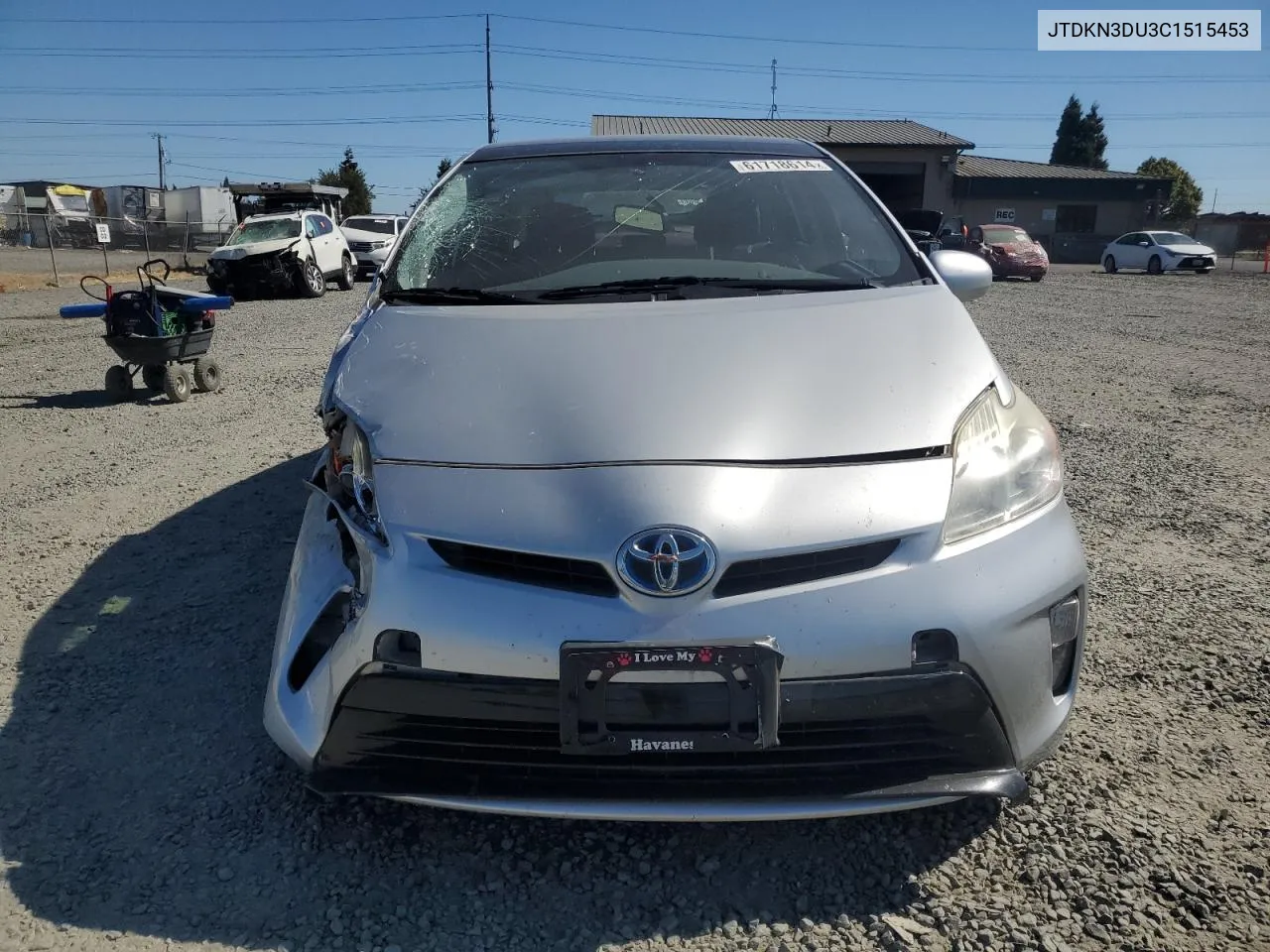 2012 Toyota Prius VIN: JTDKN3DU3C1515453 Lot: 61718614