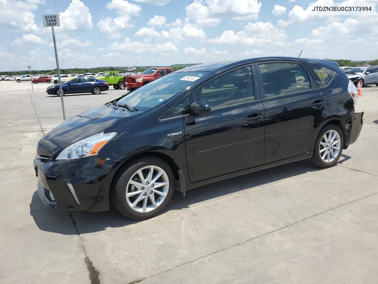 2012 Toyota Prius V VIN: JTDZN3EU0C3173994 Lot: 62646104