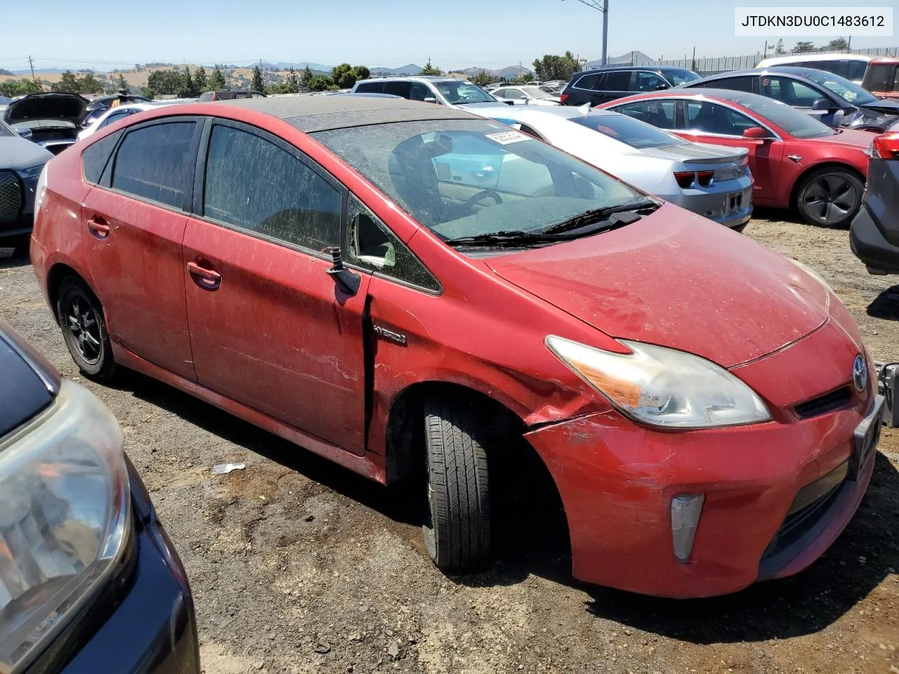 JTDKN3DU0C1483612 2012 Toyota Prius