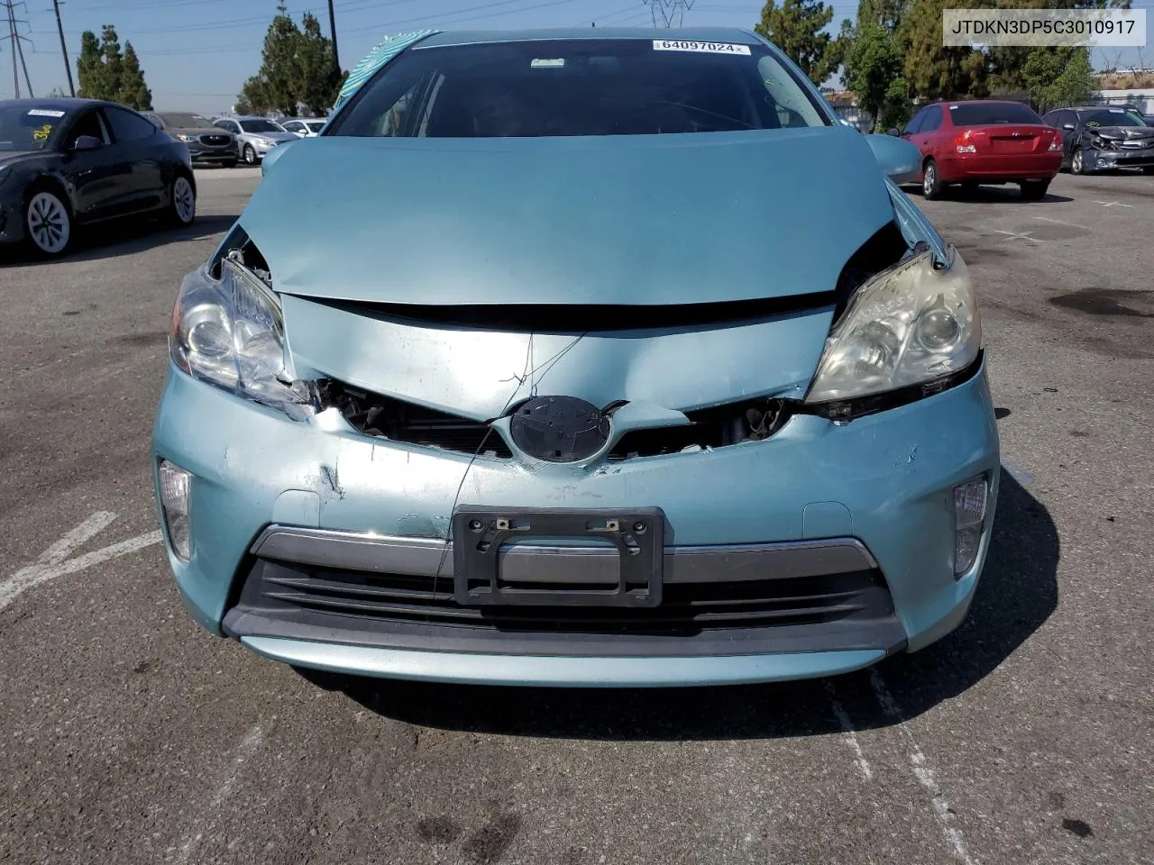 JTDKN3DP5C3010917 2012 Toyota Prius Plug-In