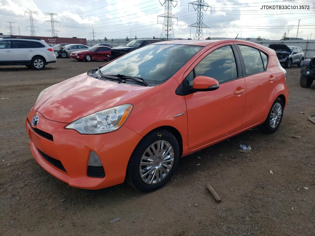 2012 Toyota Prius C VIN: JTDKDTB33C1013572 Lot: 67331154