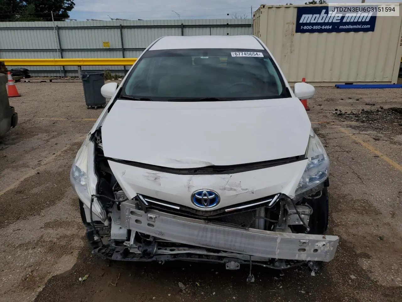 2012 Toyota Prius V VIN: JTDZN3EU6C3151594 Lot: 67745654