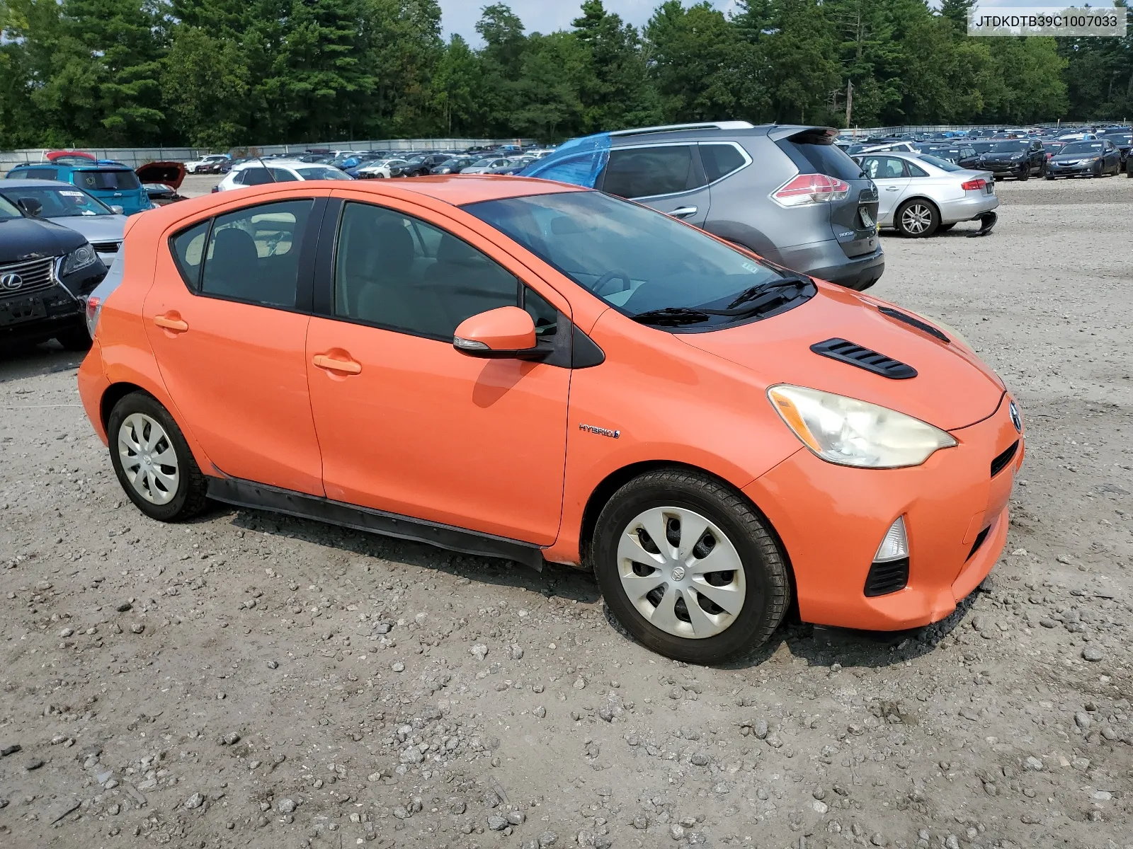 2012 Toyota Prius C VIN: JTDKDTB39C1007033 Lot: 67784884