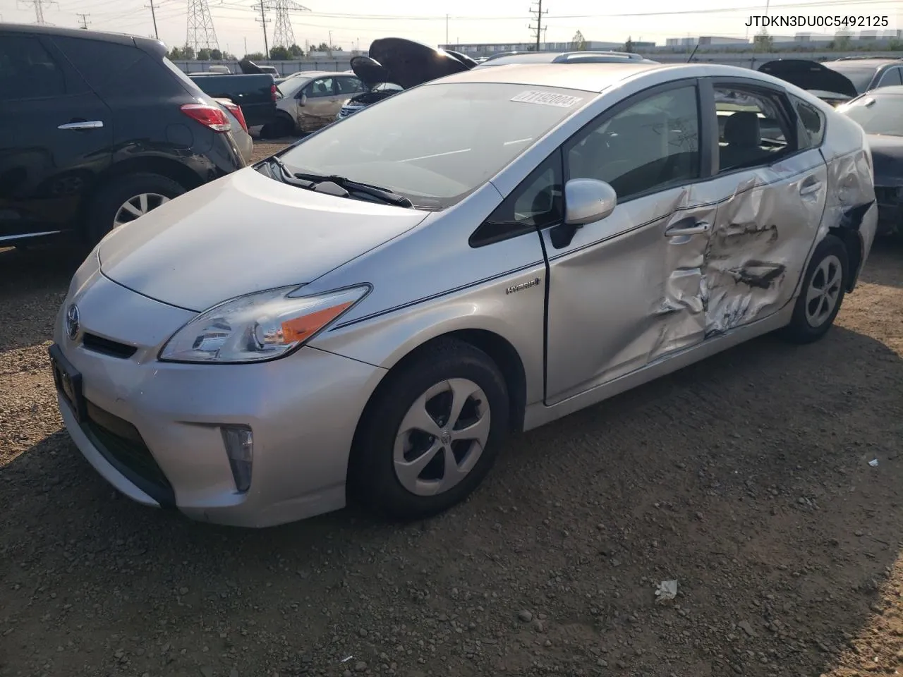 2012 Toyota Prius VIN: JTDKN3DU0C5492125 Lot: 71192004