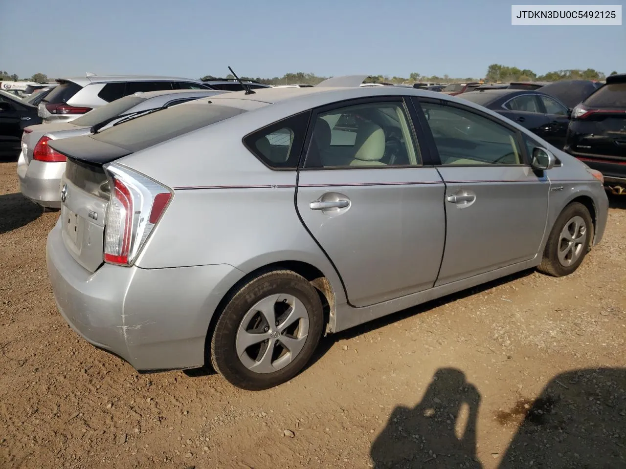 2012 Toyota Prius VIN: JTDKN3DU0C5492125 Lot: 71192004