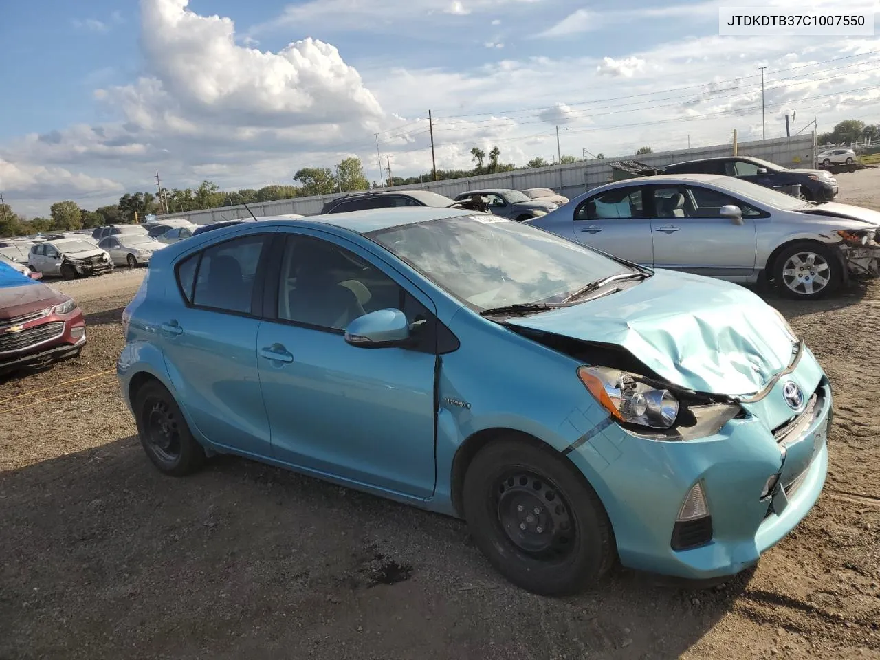 2012 Toyota Prius C VIN: JTDKDTB37C1007550 Lot: 71348814