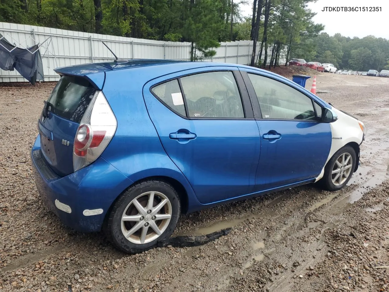 2012 Toyota Prius C VIN: JTDKDTB36C1512351 Lot: 71400994