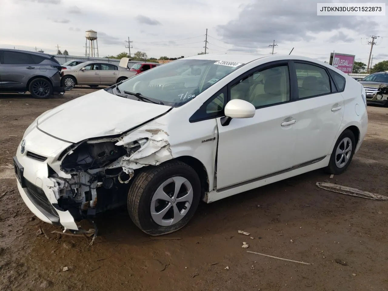 JTDKN3DU5C1522873 2012 Toyota Prius