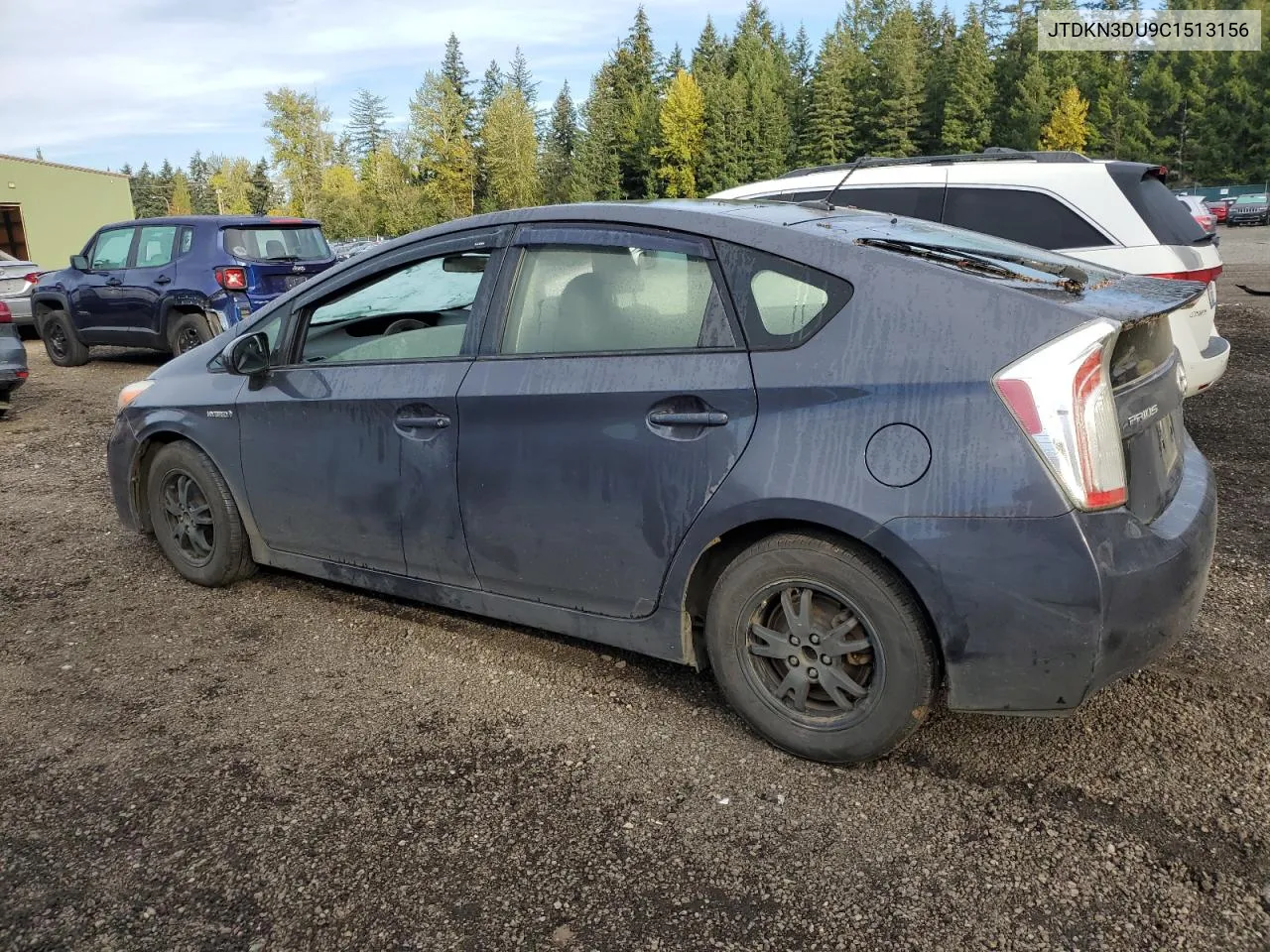 JTDKN3DU9C1513156 2012 Toyota Prius