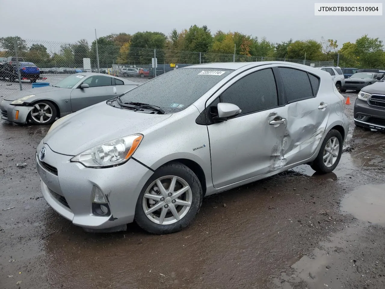 2012 Toyota Prius C VIN: JTDKDTB30C1510904 Lot: 73531114