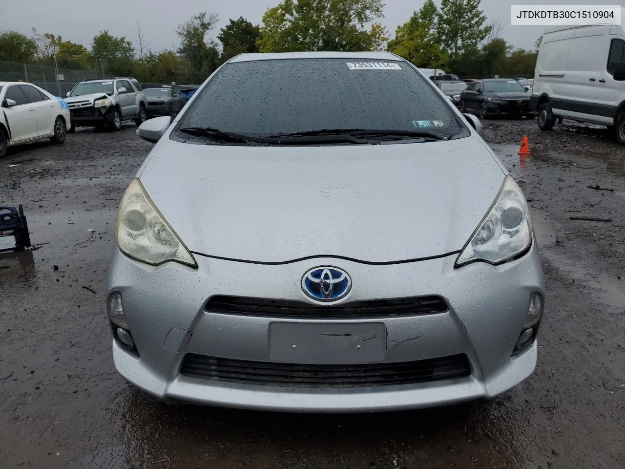 2012 Toyota Prius C VIN: JTDKDTB30C1510904 Lot: 73531114