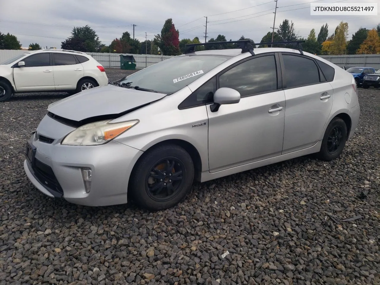 2012 Toyota Prius VIN: JTDKN3DU8C5521497 Lot: 74855814