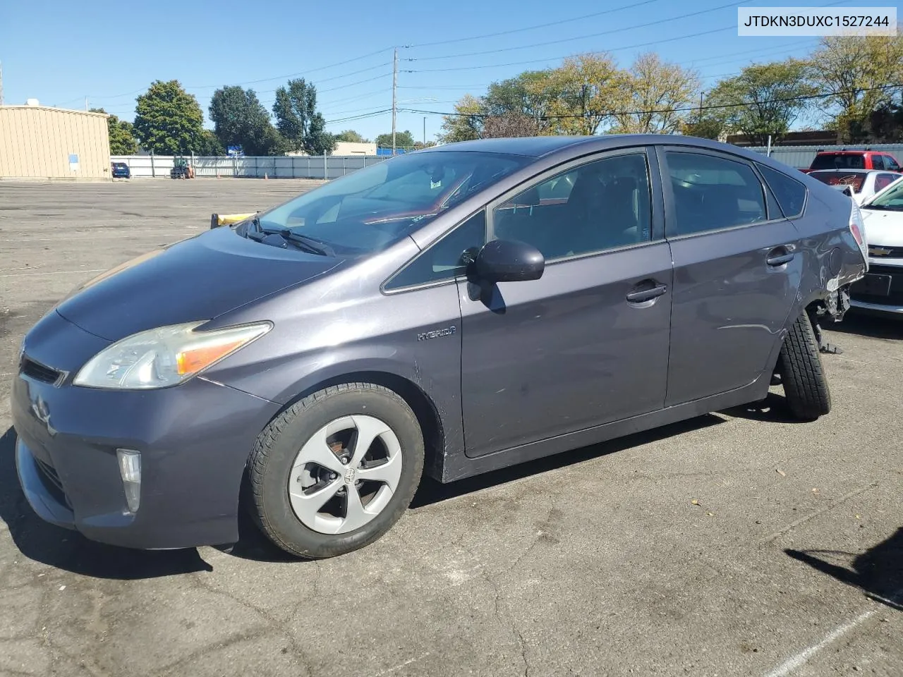 2012 Toyota Prius VIN: JTDKN3DUXC1527244 Lot: 75225434