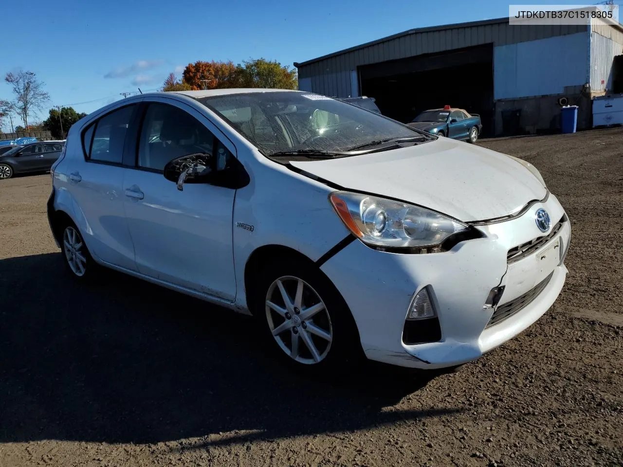 2012 Toyota Prius C VIN: JTDKDTB37C1518305 Lot: 76235444