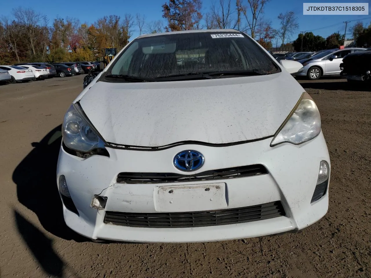 2012 Toyota Prius C VIN: JTDKDTB37C1518305 Lot: 76235444