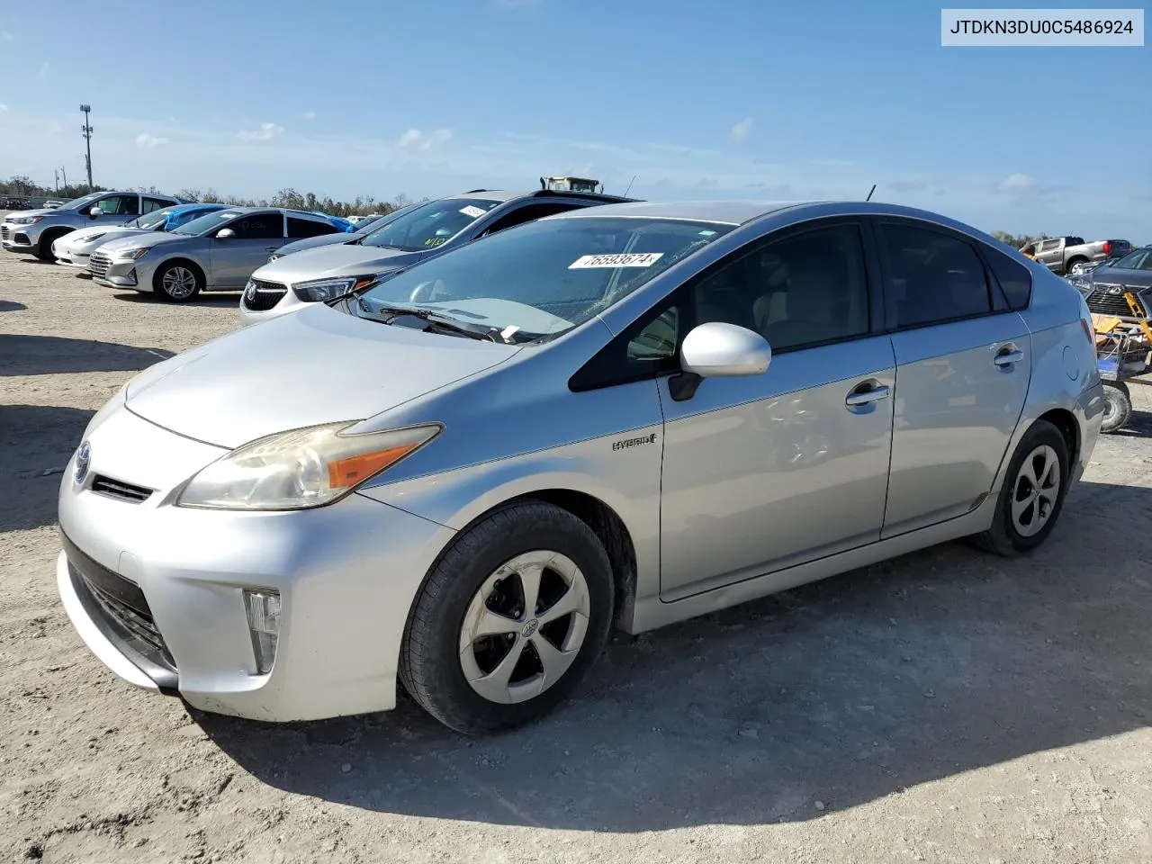 2012 Toyota Prius VIN: JTDKN3DU0C5486924 Lot: 76593674