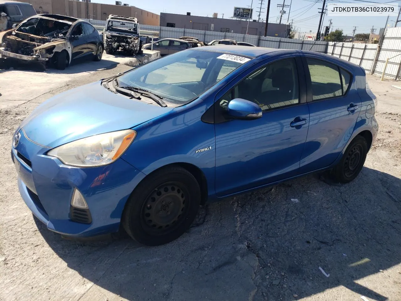 2012 Toyota Prius C VIN: JTDKDTB36C1023979 Lot: 77013034