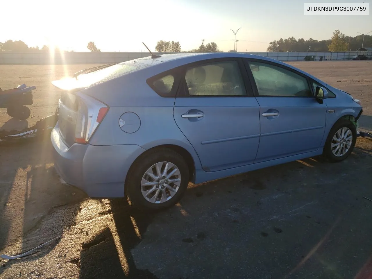 2012 Toyota Prius Plug-In VIN: JTDKN3DP9C3007759 Lot: 77267104