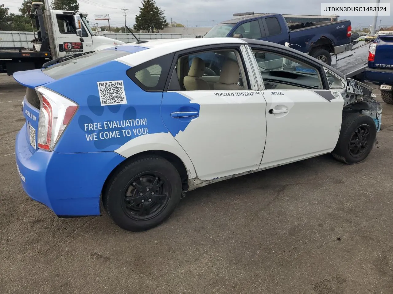 JTDKN3DU9C1483124 2012 Toyota Prius