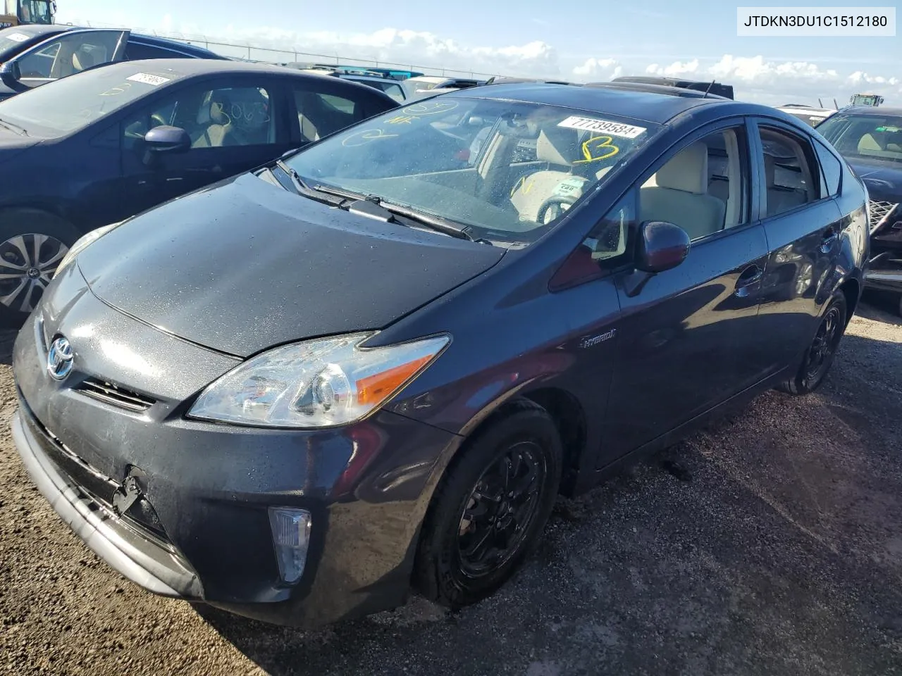 2012 Toyota Prius VIN: JTDKN3DU1C1512180 Lot: 77739584