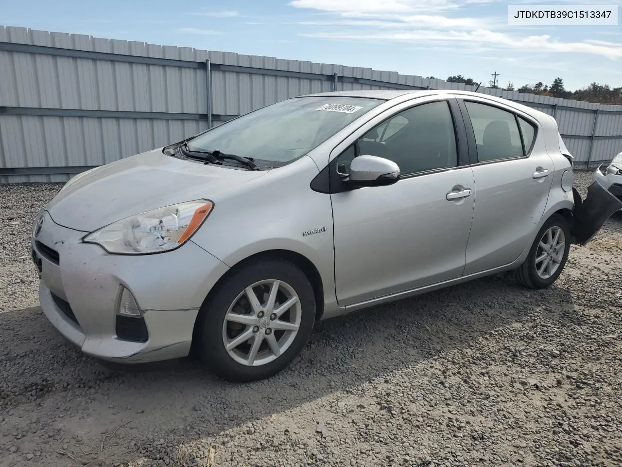 2012 Toyota Prius C VIN: JTDKDTB39C1513347 Lot: 78099704