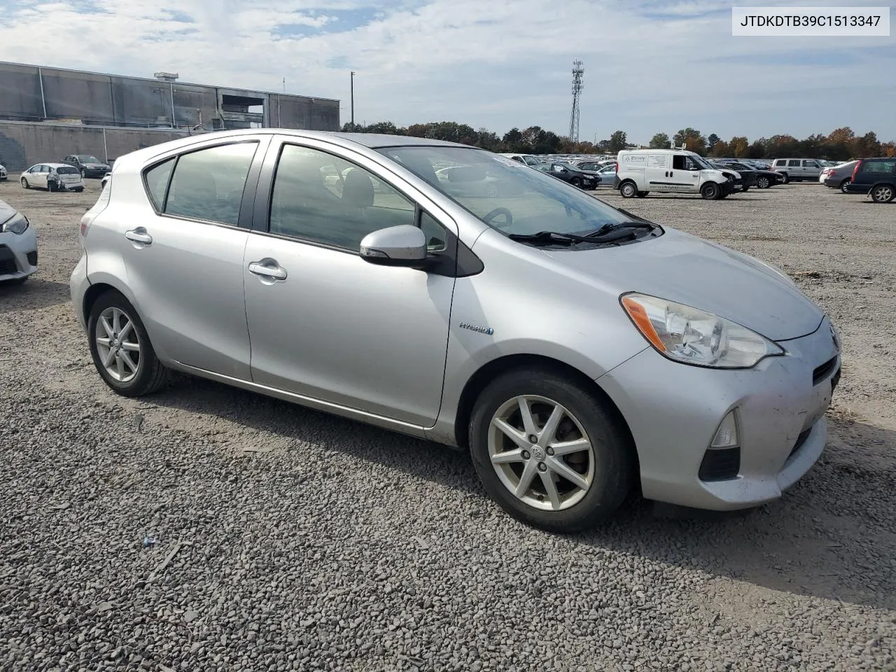 2012 Toyota Prius C VIN: JTDKDTB39C1513347 Lot: 78099704