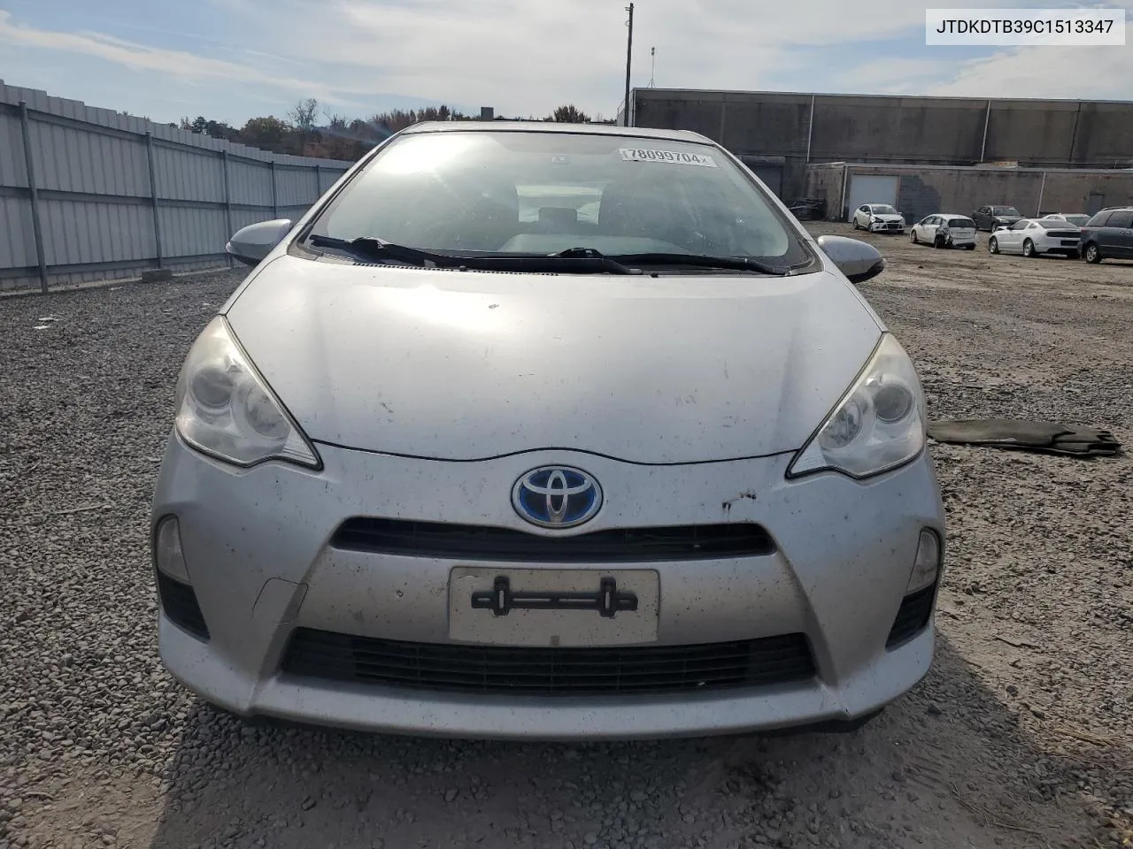 2012 Toyota Prius C VIN: JTDKDTB39C1513347 Lot: 78099704