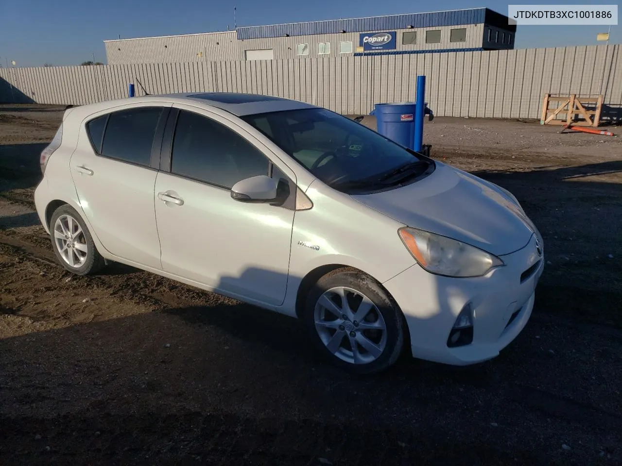 2012 Toyota Prius C VIN: JTDKDTB3XC1001886 Lot: 78215654