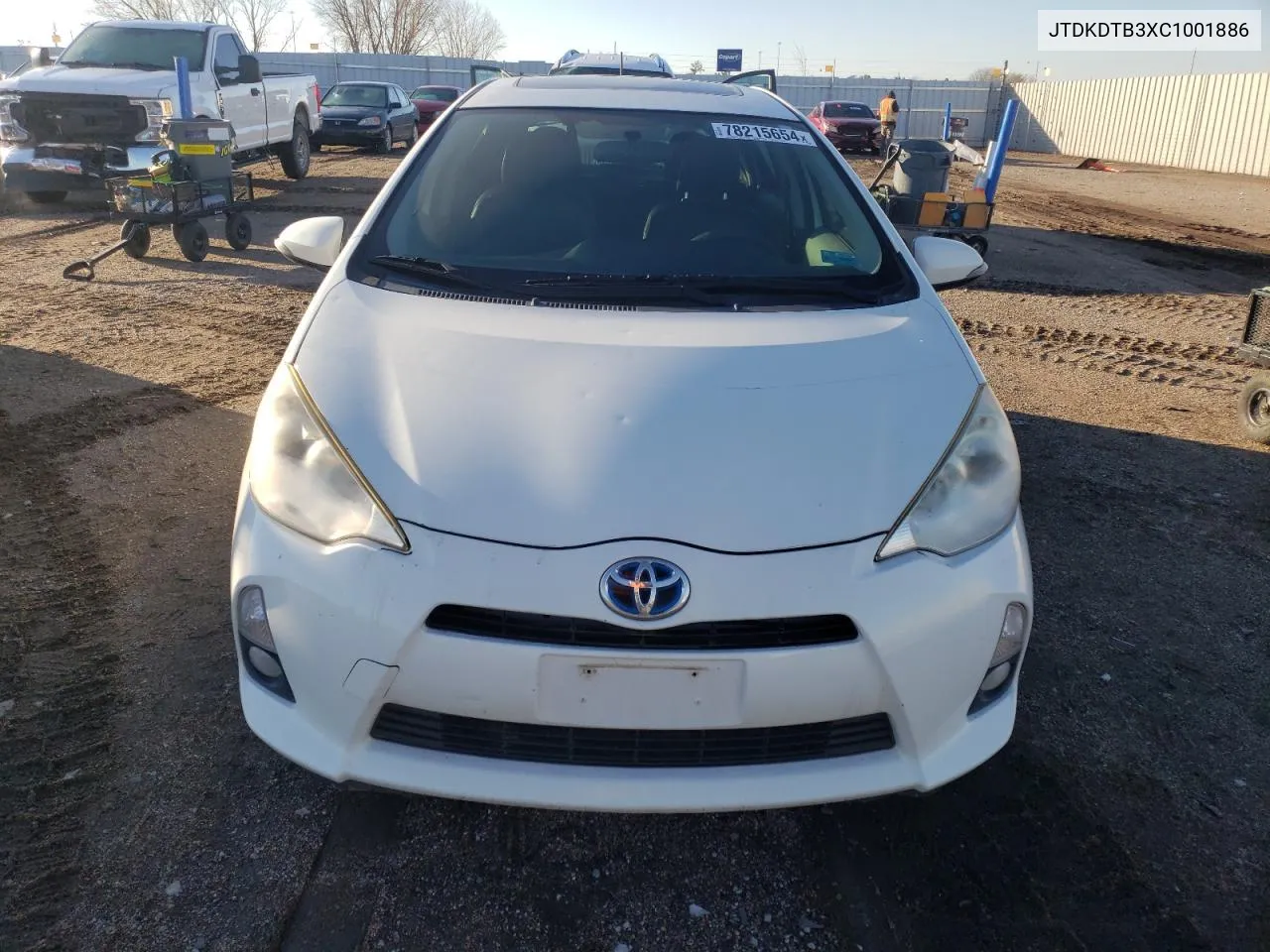 2012 Toyota Prius C VIN: JTDKDTB3XC1001886 Lot: 78215654