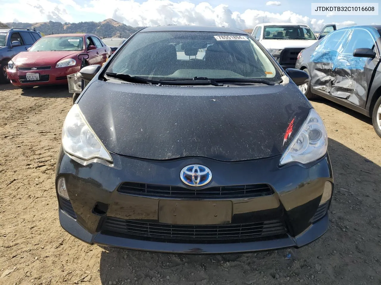 2012 Toyota Prius C VIN: JTDKDTB32C1016608 Lot: 78551894