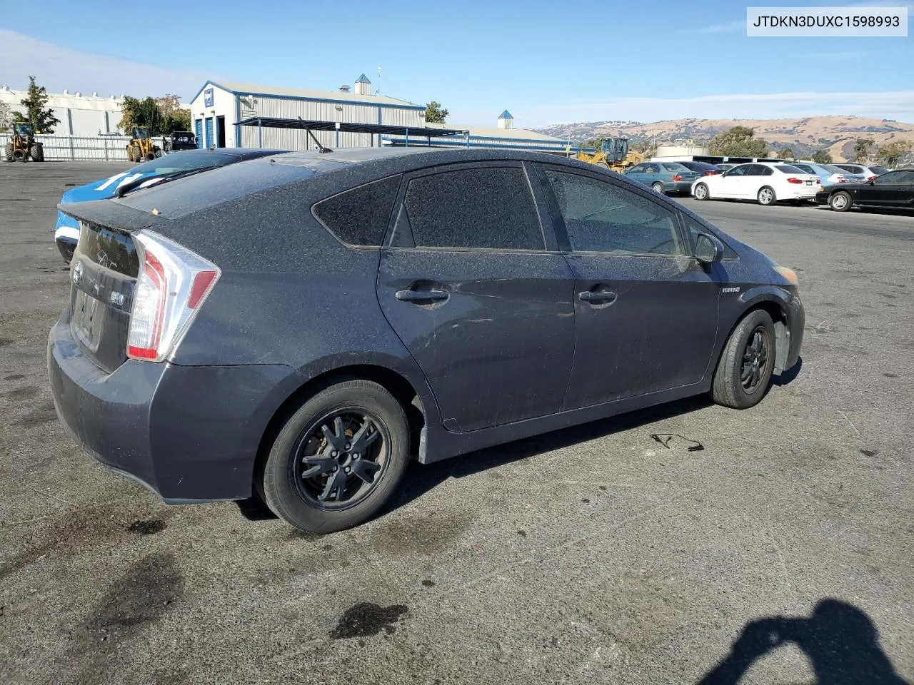 2012 Toyota Prius VIN: JTDKN3DUXC1598993 Lot: 78736774