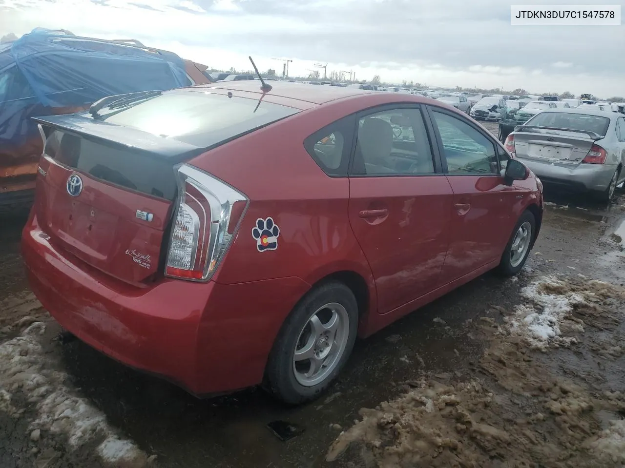 2012 Toyota Prius VIN: JTDKN3DU7C1547578 Lot: 78797354