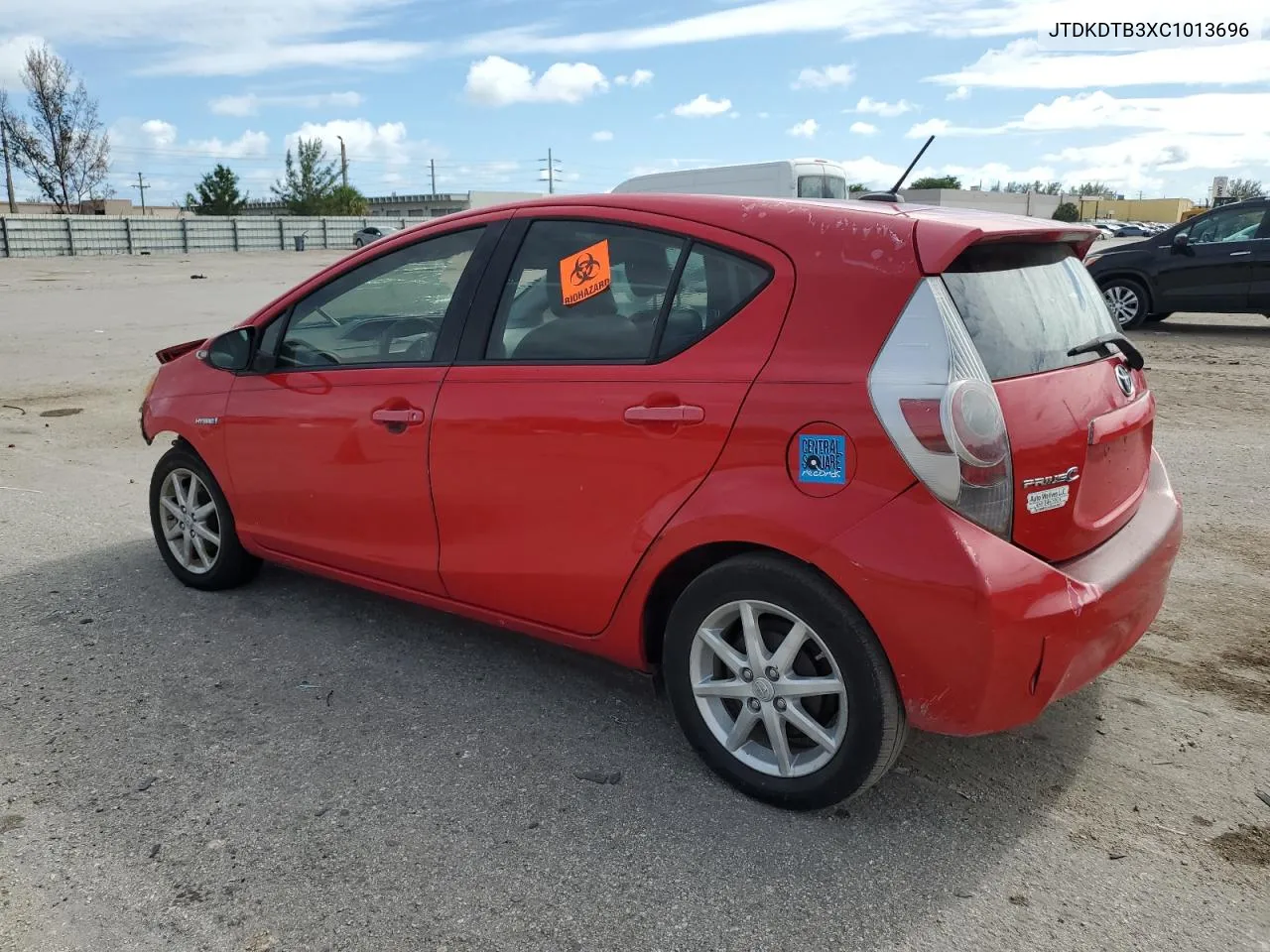 2012 Toyota Prius C VIN: JTDKDTB3XC1013696 Lot: 79114394