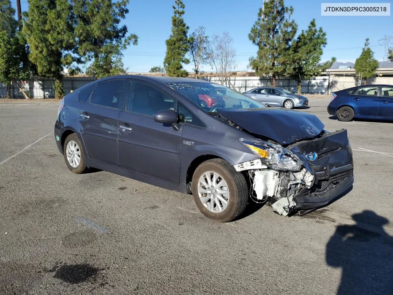 2012 Toyota Prius Plug-In VIN: JTDKN3DP9C3005218 Lot: 79146504