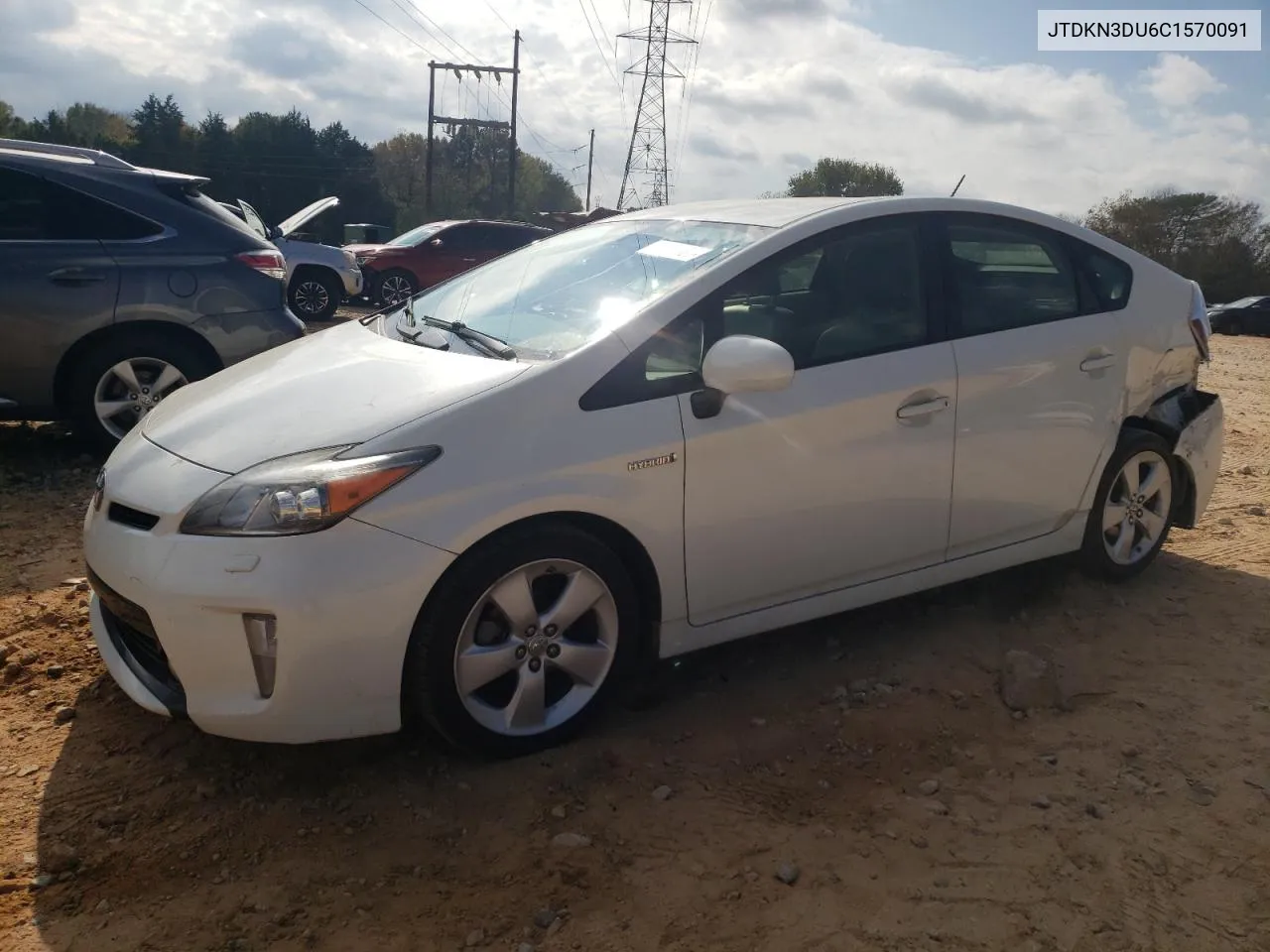 2012 Toyota Prius VIN: JTDKN3DU6C1570091 Lot: 80108834