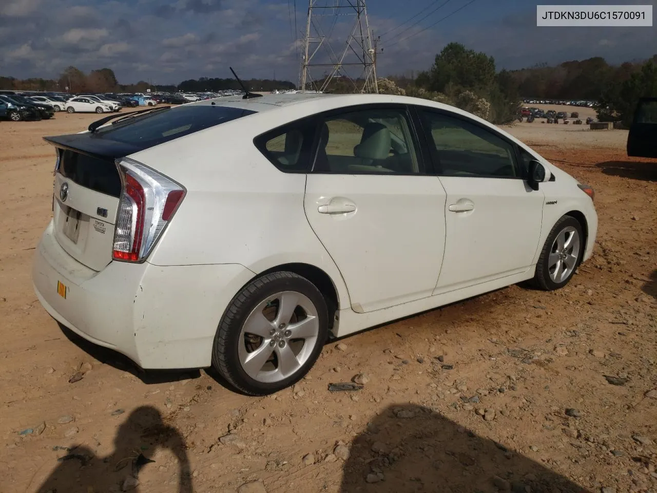 2012 Toyota Prius VIN: JTDKN3DU6C1570091 Lot: 80108834