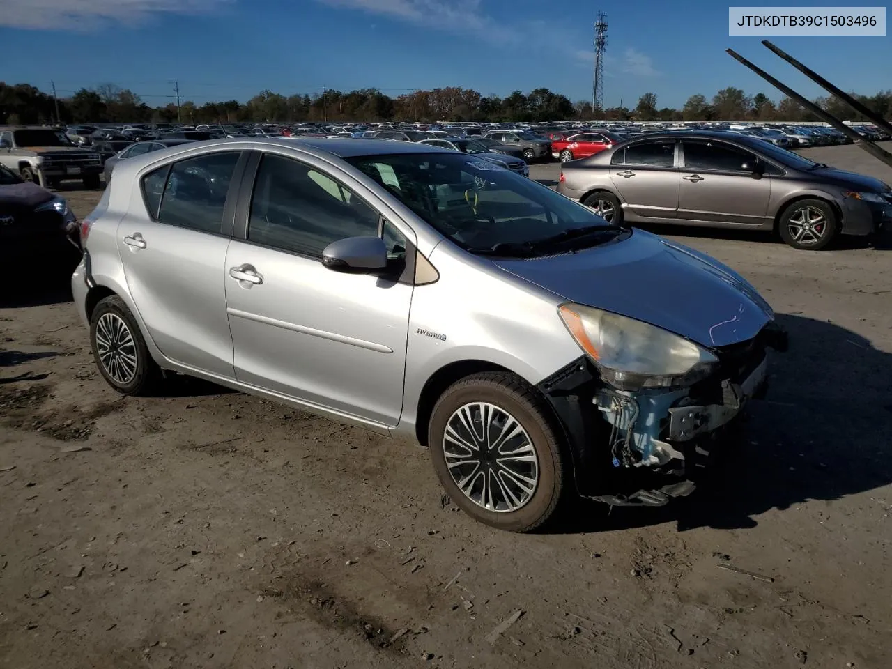 2012 Toyota Prius C VIN: JTDKDTB39C1503496 Lot: 80126494