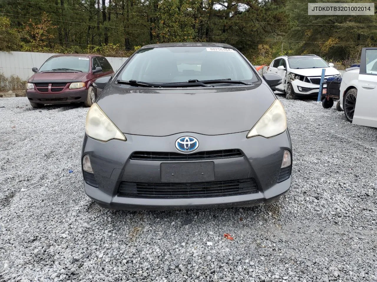 2012 Toyota Prius C VIN: JTDKDTB32C1002014 Lot: 80256464