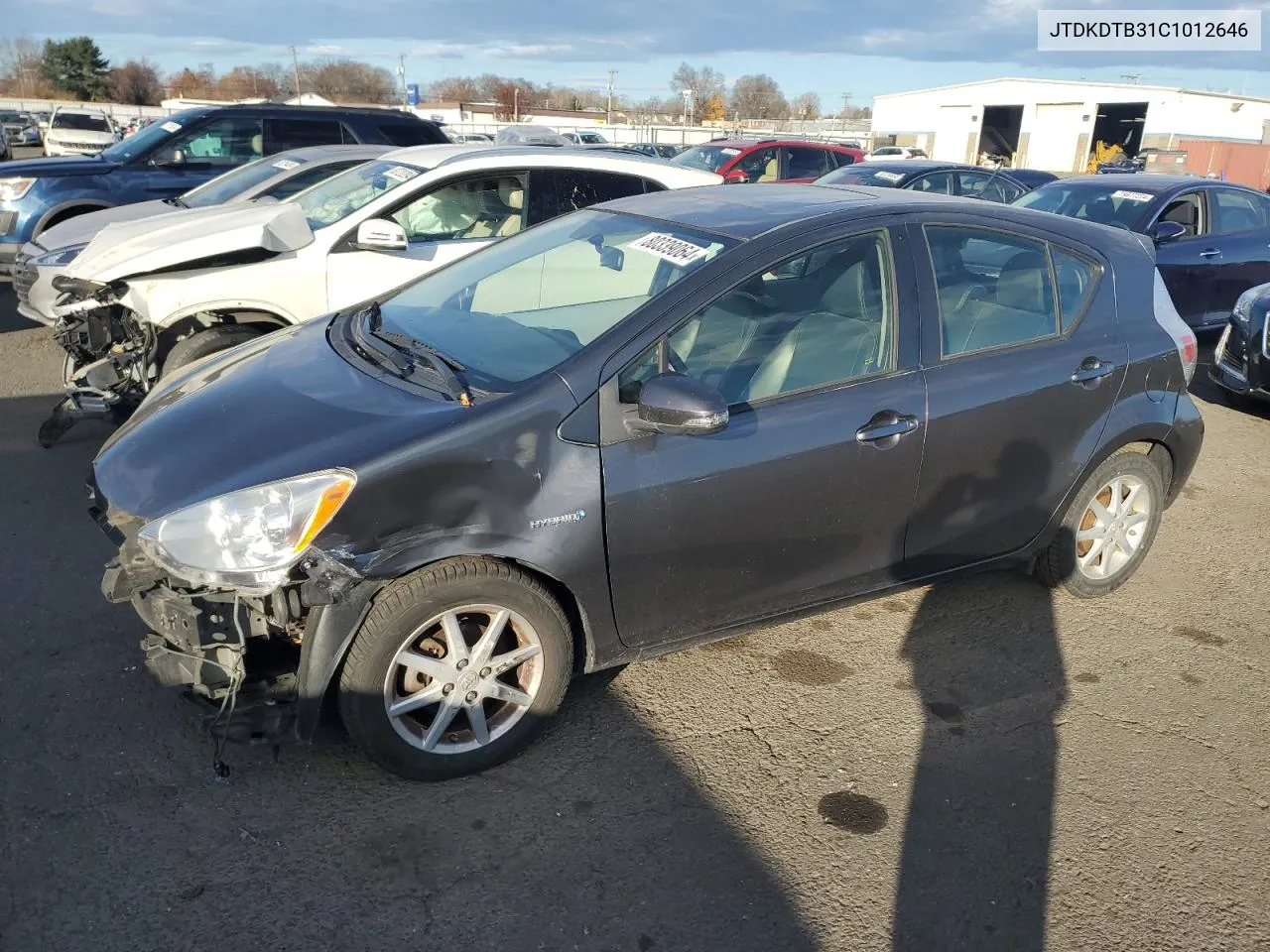 2012 Toyota Prius C VIN: JTDKDTB31C1012646 Lot: 80339064