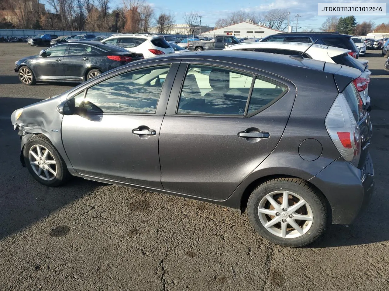 2012 Toyota Prius C VIN: JTDKDTB31C1012646 Lot: 80339064