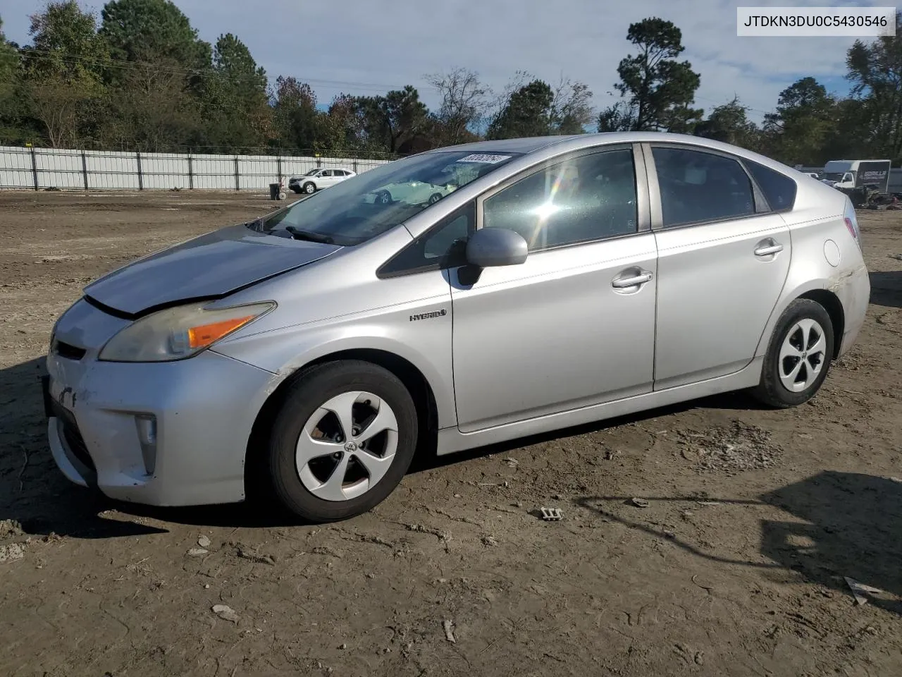 2012 Toyota Prius VIN: JTDKN3DU0C5430546 Lot: 80362054