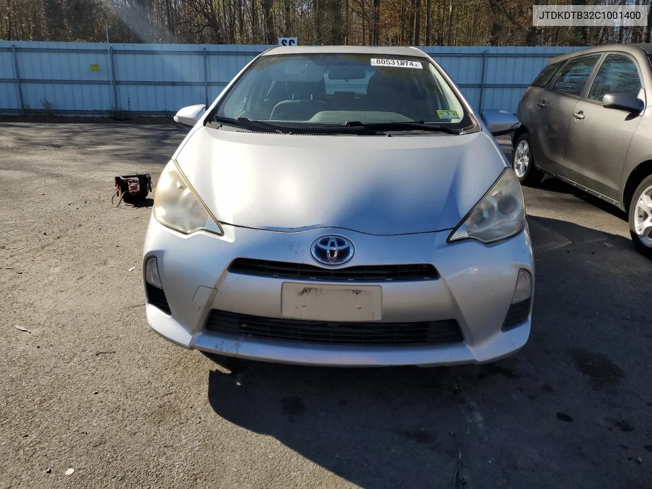 2012 Toyota Prius C VIN: JTDKDTB32C1001400 Lot: 80531874